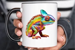 Chameleon Layered Paper Art PNG Clipart Product Image 2