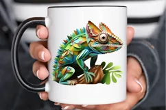 Chameleon Layered Paper Art PNG Clipart Product Image 2