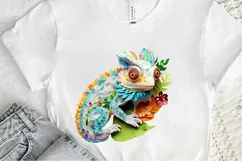 Chameleon Layered Paper Art PNG Clipart Product Image 3
