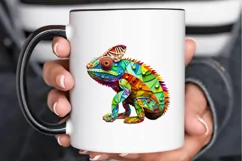 Chameleon Layered Paper Art PNG Clipart Product Image 3