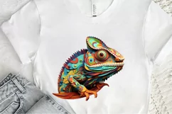 Chameleon Layered Paper Art PNG Clipart Product Image 3