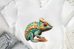Chameleon Layered Paper Art PNG Clipart Product Image 3