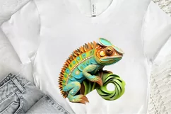Chameleon Layered Paper Art PNG Clipart Product Image 3