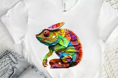 Chameleon Layered Paper Art PNG Clipart Product Image 3