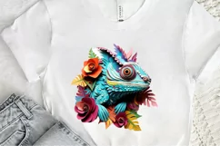 Chameleon Layered Paper Art PNG Clipart Product Image 3
