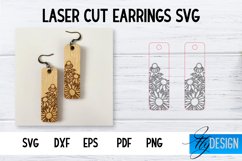Chamomile Earrings Laser Cut | Accessories Design | CNC File Product Image 1