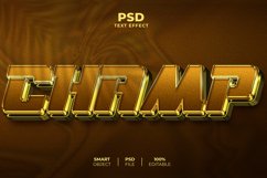 Champ 3D editable text effect Product Image 1