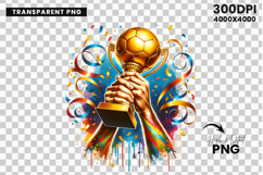 champion trophy png, victory celebration, award graphic, sports achievement, golden trophy, watercolor splash, team recognition, vibrant sports, colorful splash, trophy clipart, sports sublimation, splash art png, watercolor art, trophy graphic, paint spl
