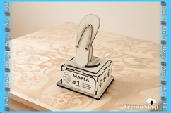 Mom's flip-flop for CNC laser cutting, Mother's Day gift Product Image 4