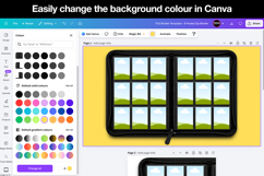 change the background colour