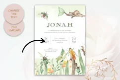 PSD Kids Birthday Invitation #10 - Garden Critters Product Image 2