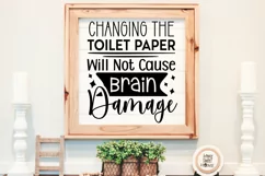 Changing The Toilet Paper SVG, Farmhouse Sign Design Product Image 3