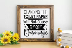 Changing The Toilet Paper SVG, Farmhouse Sign Design Product Image 2