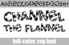 Channel the Flannel Blue and White Color Font Product Image 1