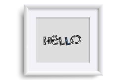 Channel the Flannel Blue and White Color Font Product Image 4