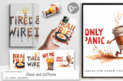 Chaos Caffeine Quotes Digital Paper Product Image 1