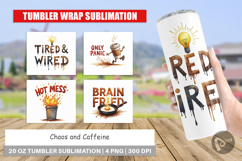 Chaos Caffeine Sarcastic Quotes Tumbler Product Image 1