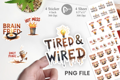 Chaos Caffeine Sarcastic Quotes Sticker Product Image 1