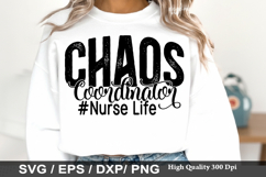 Nurse SVG Design - Coffee Scrubs and Rubber Gloves Product Image 3