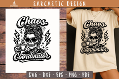 Chaos Coordinator Skull SVG Sarcastic Quote