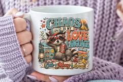 Chaos Is My Love Language PNG, Funny Trash Panda Camping Product Image 4