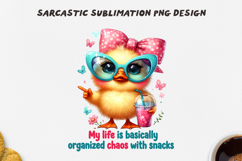 Funny Chaos Duck PNG Sublimation Design Product Image 1