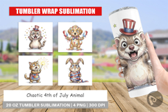 Chaotic 4th of July Animal Tumbler Product Image 1