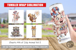 Chaotic 4th of July Animal Tumbler Product Image 1