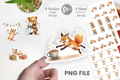 Chaotic Christmas Animals Sticker Product Image 1