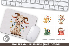 Mouse Pad Chaotic Christmas Animals Product Image 1
