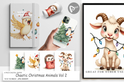 Digital Paper Chaotic Christmas Animals Product Image 1