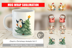 Mug Wrap Chaotic Christmas Animals Product Image 1