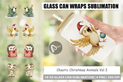 Glass Can Chaotic Christmas Animals Product Image 1