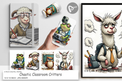 Digital Paper Classroom Chaos Critters Product Image 1