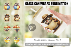 Chaotic Critter Summer Glass Can Product Image 1