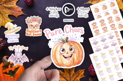 Chaotic Cute Halloween Quote Sticker Product Image 1