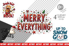 Chaotic Holiday Spirit Clipart Product Image 1
