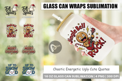 Chaotic Holiday Spirit Glass Can Product Image 1