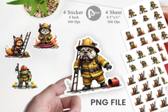 Firefighter Chaos Critters Sticker Product Image 1