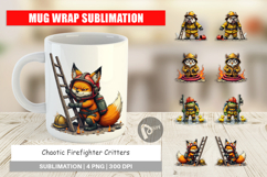 Mug Wrap Firefighter Chaos Critters Product Image 1