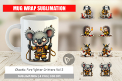 Mug Wrap Firefighter Chaos Critters Product Image 1