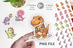 Chaotic Messy Baby Dino Sticker Product Image 1