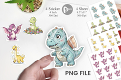 Chaotic Messy Baby Dino Sticker Product Image 1