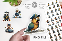 Police Chaos Critters Sticker Product Image 1