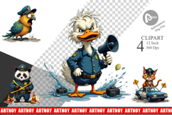Police Chaos Critters Clipart Product Image 1