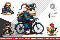Police Chaos Critters Clipart Product Image 1