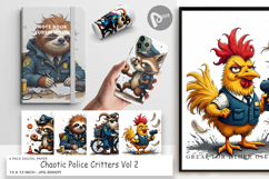 Digital Paper Police Chaos Critters Product Image 1