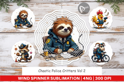 Wind Spinner Police Chaos Critters Product Image 1