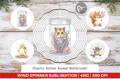 Chaotic School Animal Wind Spinner Product Image 1