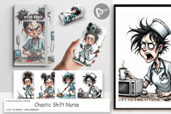Digital Paper Chaotic Nurse Product Image 1